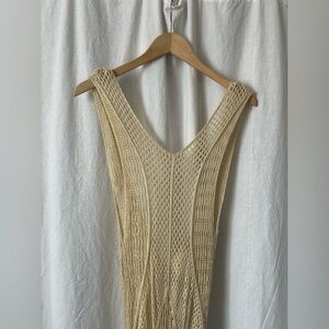 Maeve Cream Knit maxi dress